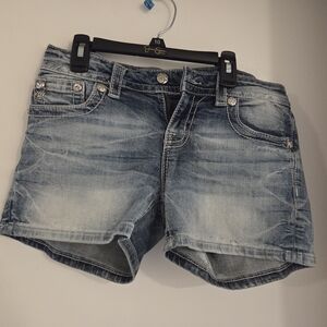 Miss Me Light Blue Jean Shorts